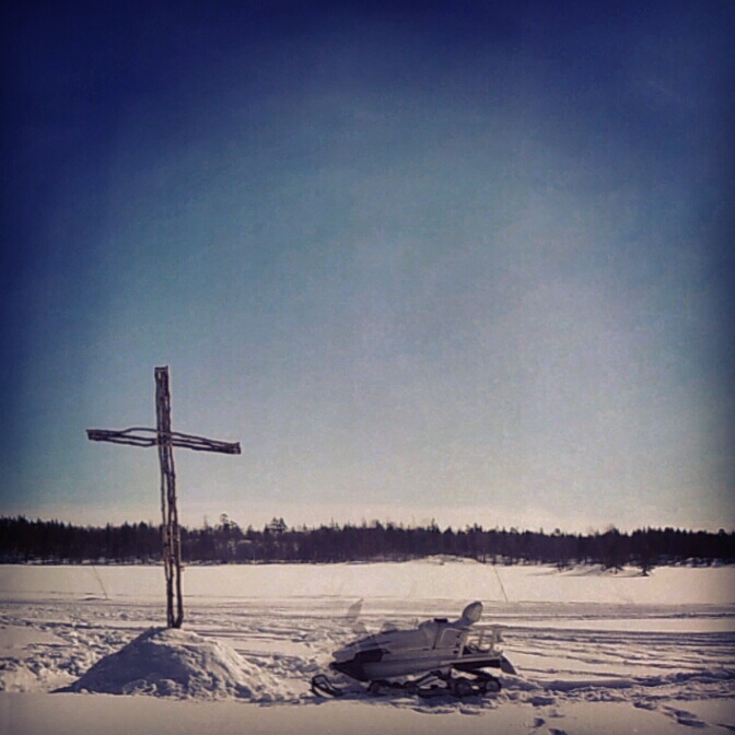 Utegudstjeneste på Holmfoss, påsken 2012